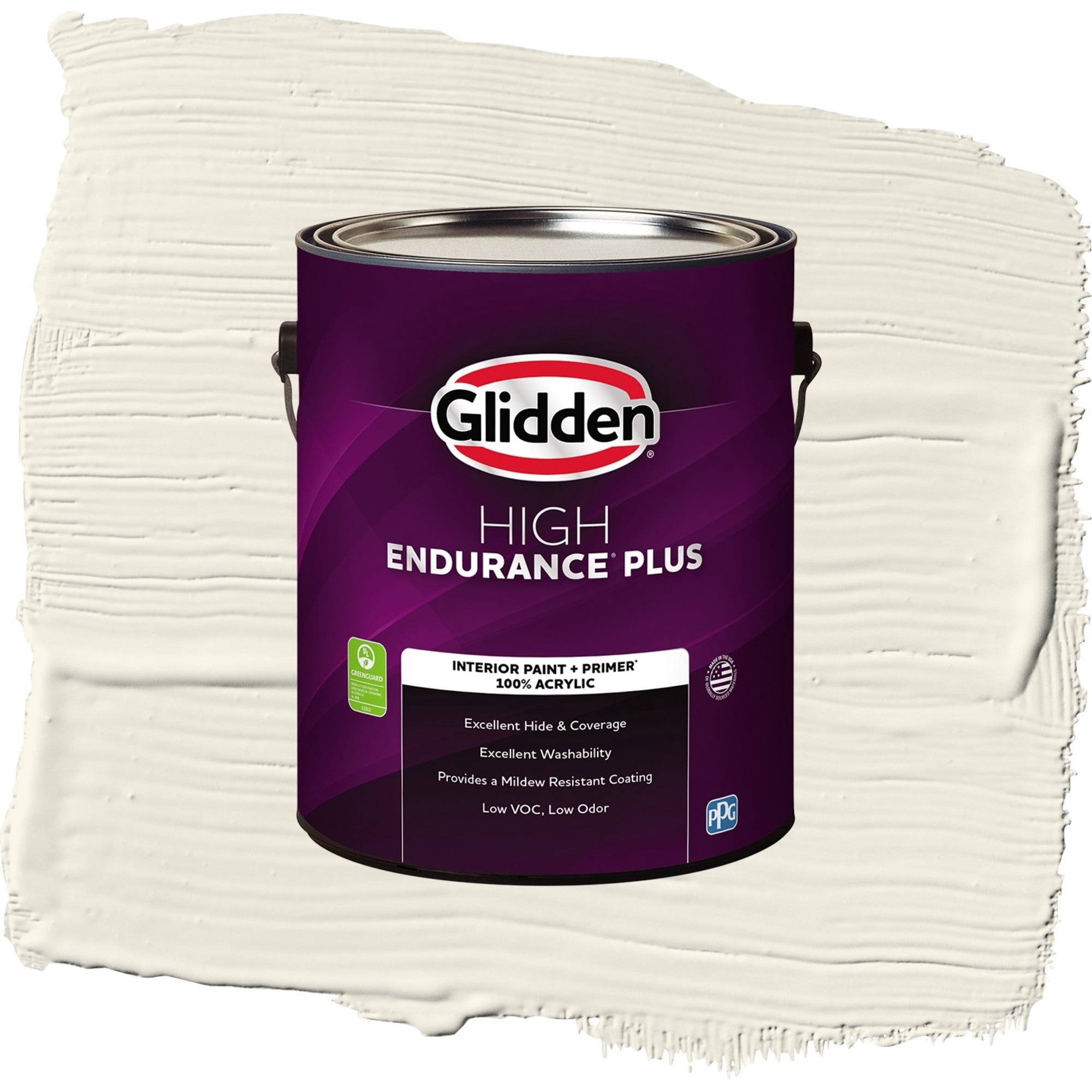 Glidden HEP Enduring Ice / Beige, Flat Interior Paint with Primer, 1 Gallon