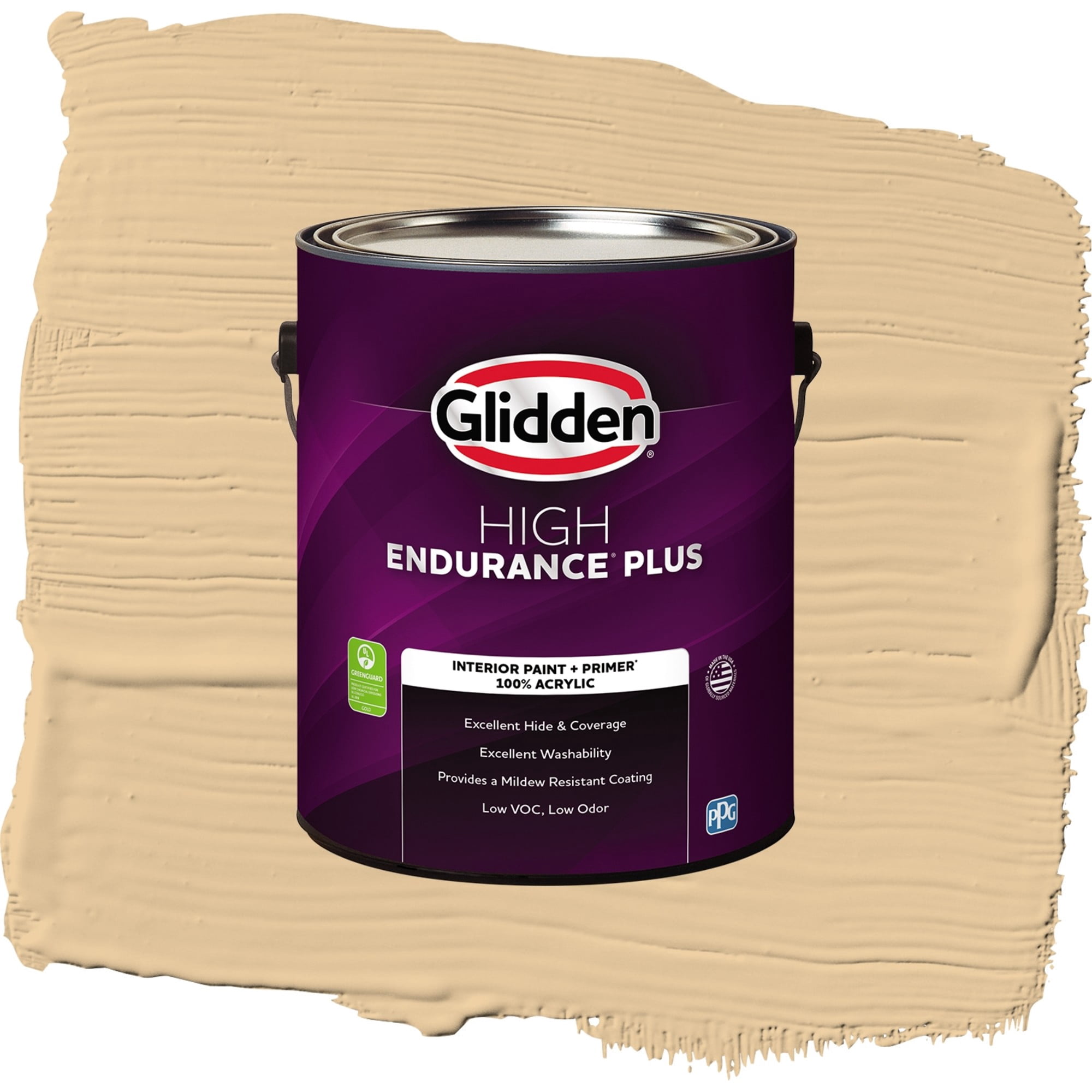 Glidden HEP Faint Fawn / Yellow, Eggshell Interior Paint with Primer, 1 Gallon