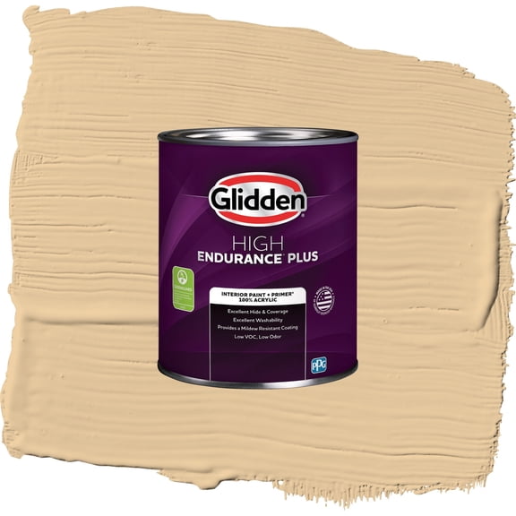 Glidden HEP Faint Fawn / Yellow, Eggshell Interior Paint with Primer, 1 Quart