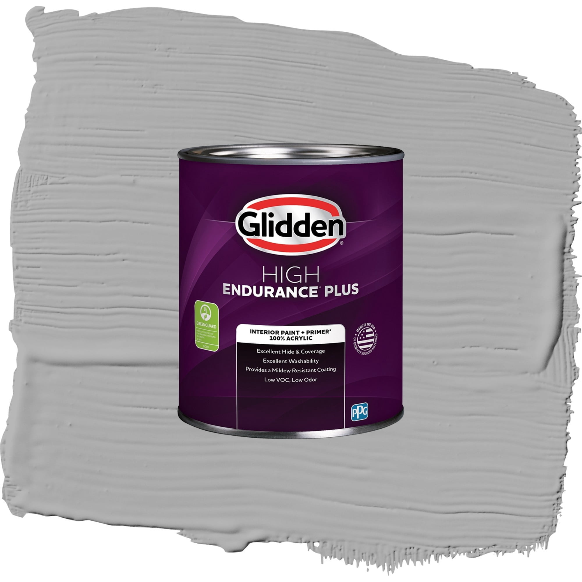 Glidden HEP Flagstone / Gray, Eggshell Interior Paint with Primer, 1 Quart