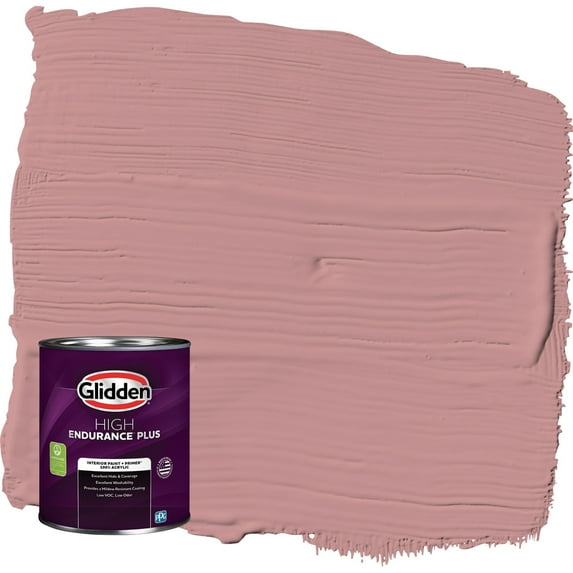 Glidden HEP Floral Tapestry / Pink Eggshell Interior Paint with Primer, 1 Quart