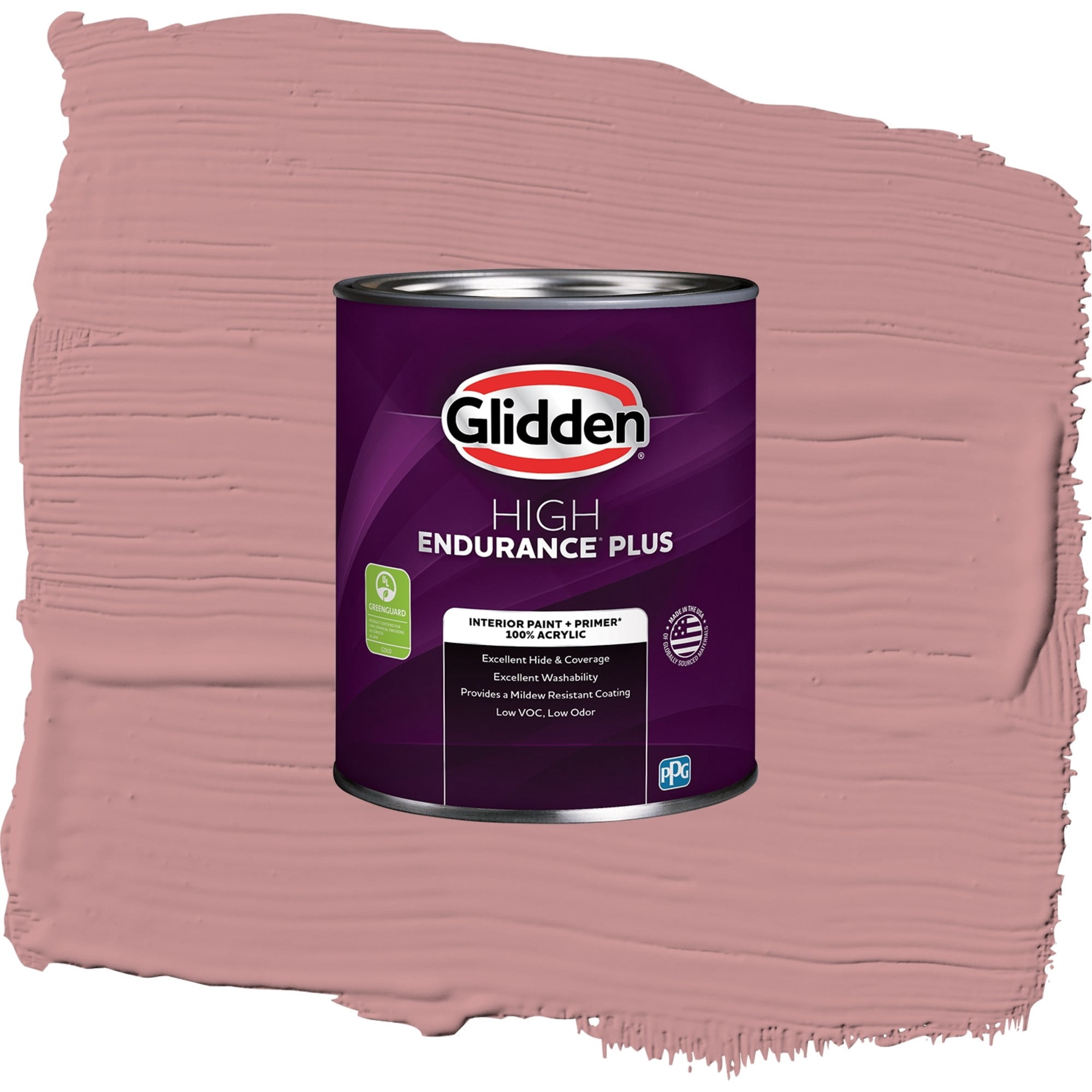 Glidden HEP Floral Tapestry / Pink, Flat Interior Paint with Primer, 1 Quart