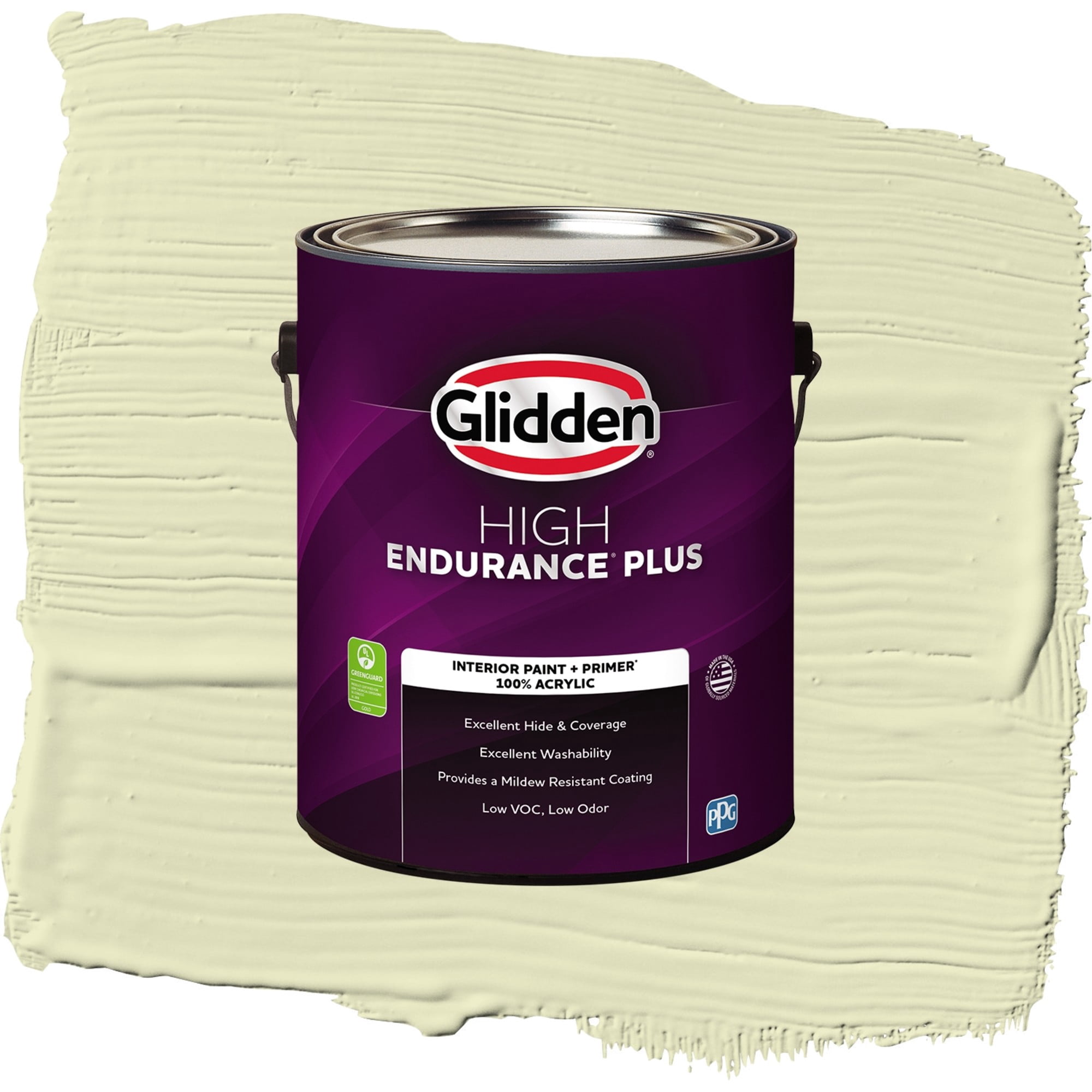 Glidden HEP Forgive Quickly / Green, Eggshell Interior Paint with Primer, 1 Gallon