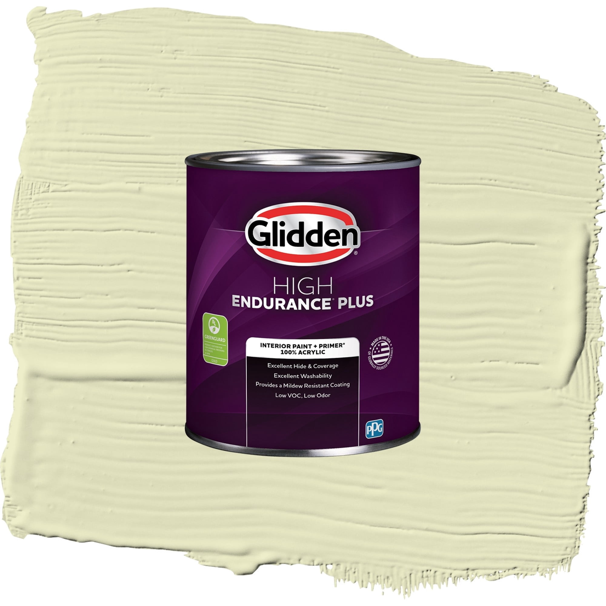 Glidden HEP Forgive Quickly / Green, Semi-Gloss Interior Paint with Primer, 1 Quart