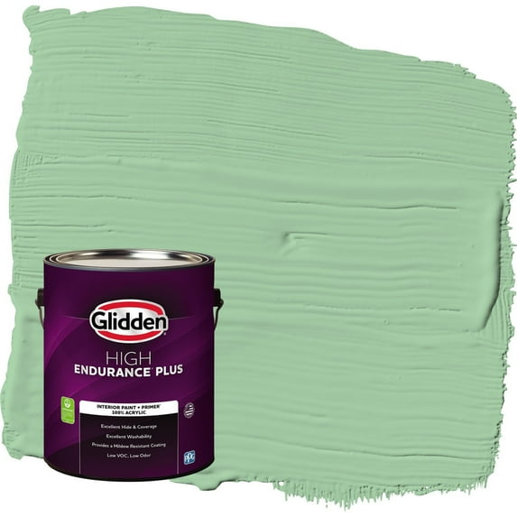 Glidden HEP French Market / Green Flat Interior Paint with Primer, 1 Gallon