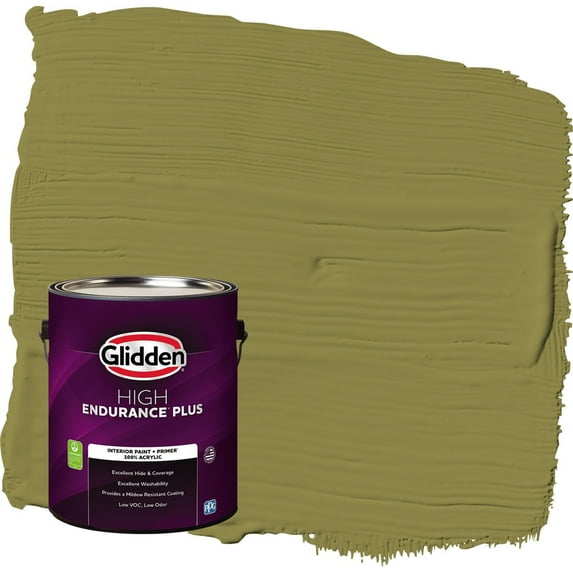 Glidden HEP Frog's Legs / Green Flat Interior Paint with Primer, 1 Gallon