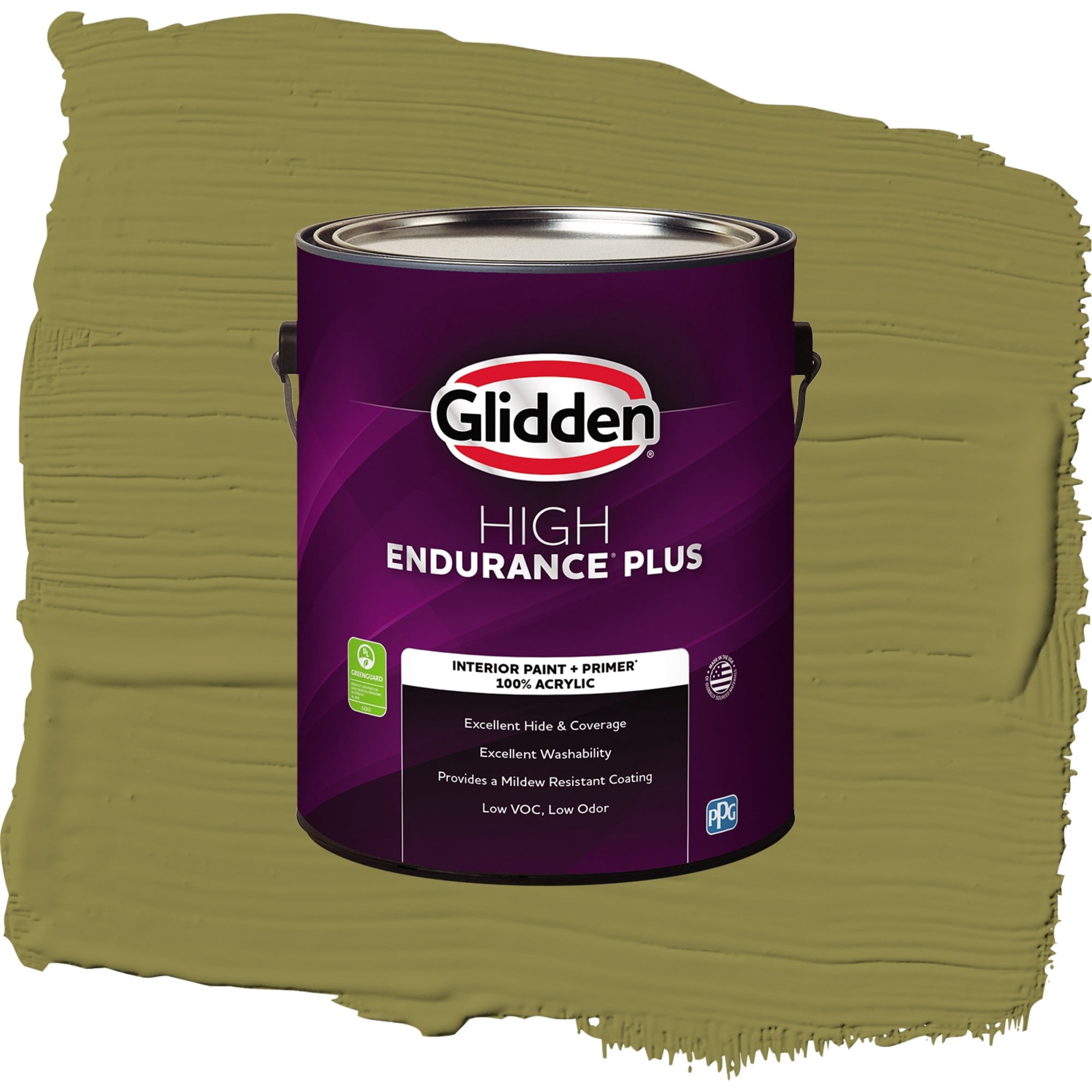 Glidden HEP Frog's Legs / Green, Semi-Gloss Interior Paint with Primer, 1 Gallon