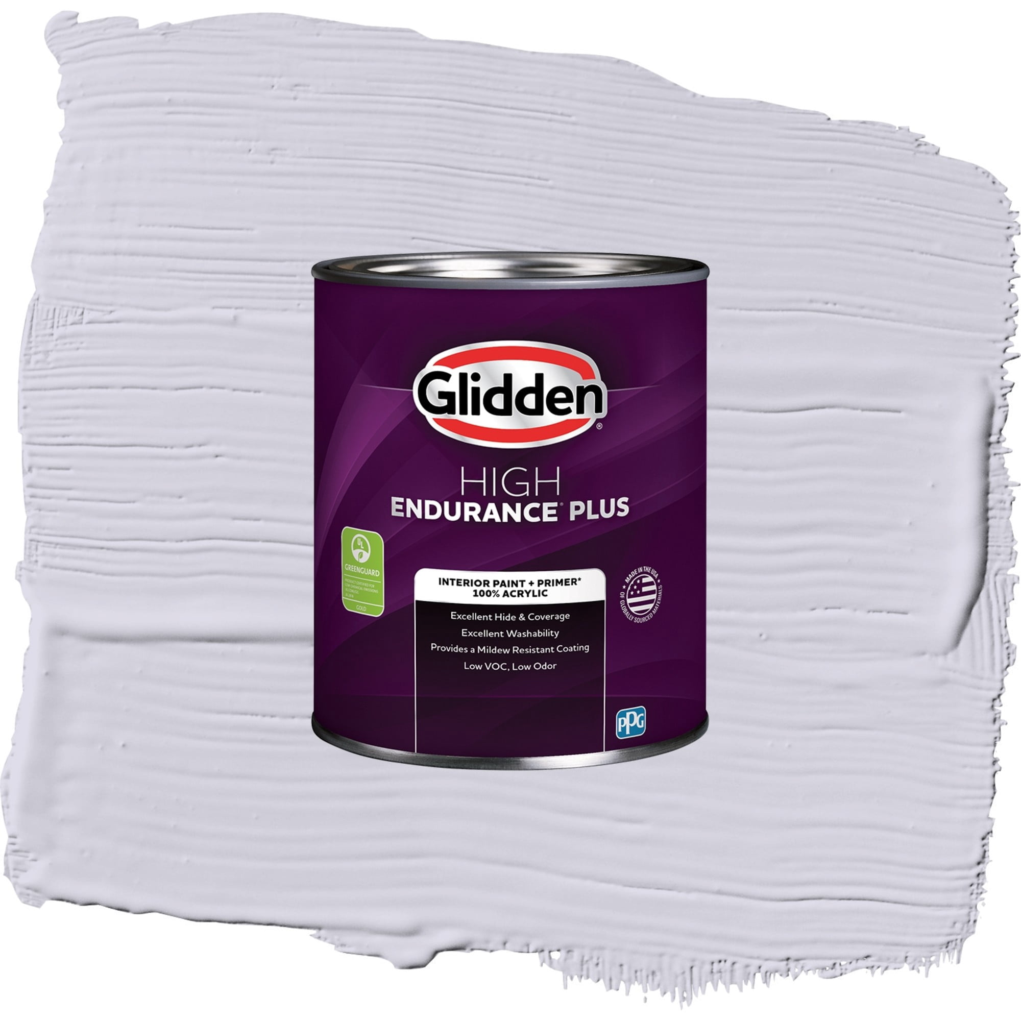 Glidden HEP Frosted Lilac / Purple, Flat Interior Paint with Primer, 1 Quart