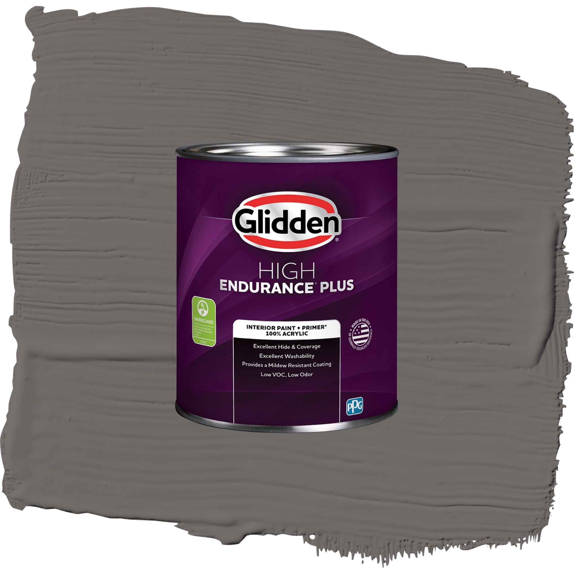 Glidden HEP Gibraltar Gray / Grey, Semi-Gloss Interior Paint with Primer, 1 Quart