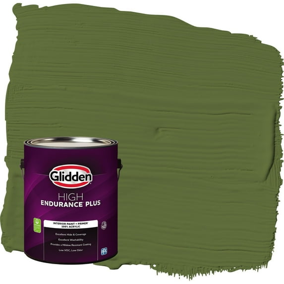 Glidden HEP Globe Artichoke / Green Semi-Gloss Interior Paint with Primer, 1 Gallon