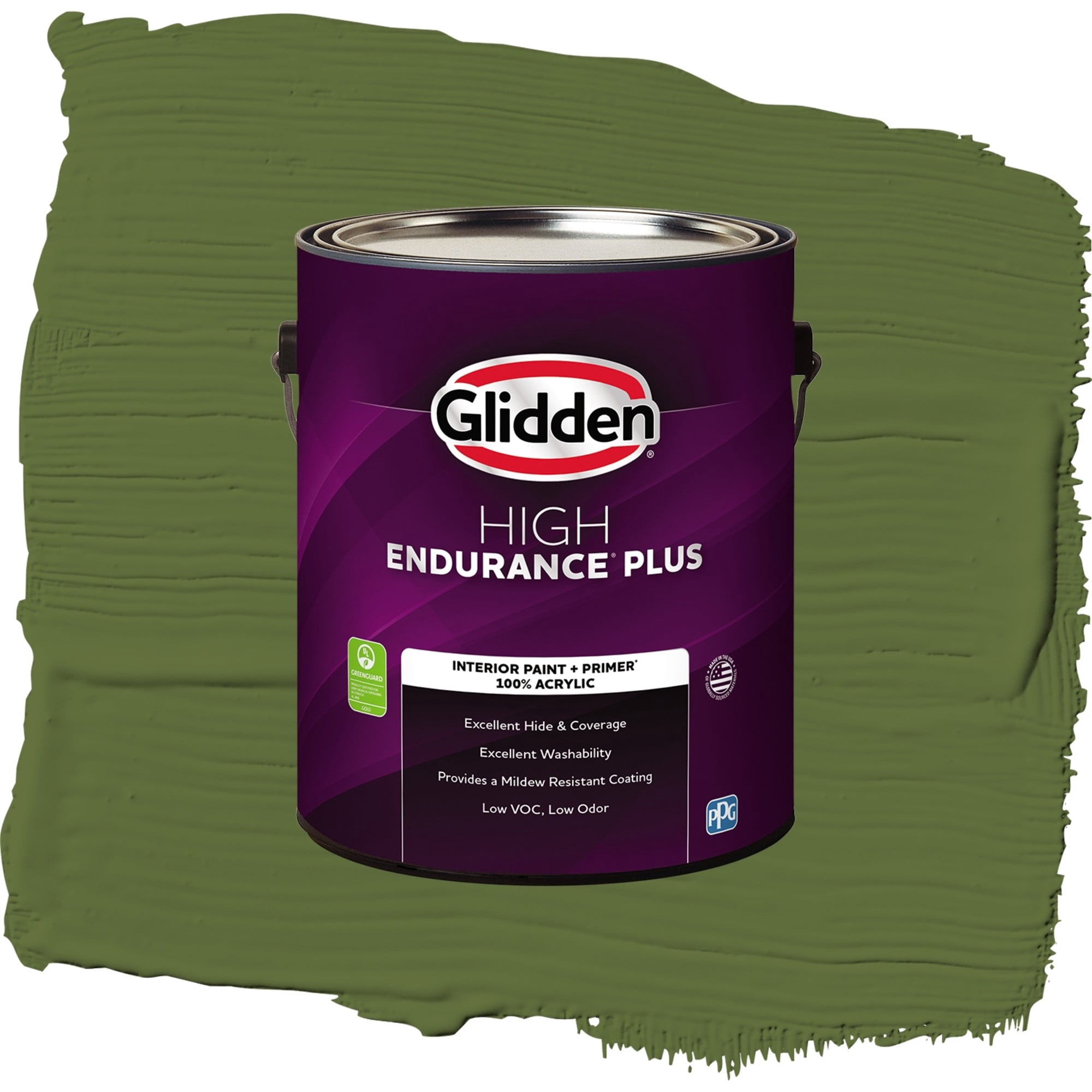 Glidden HEP Globe Artichoke / Green, Semi-Gloss Interior Paint with Primer, 1 Gallon