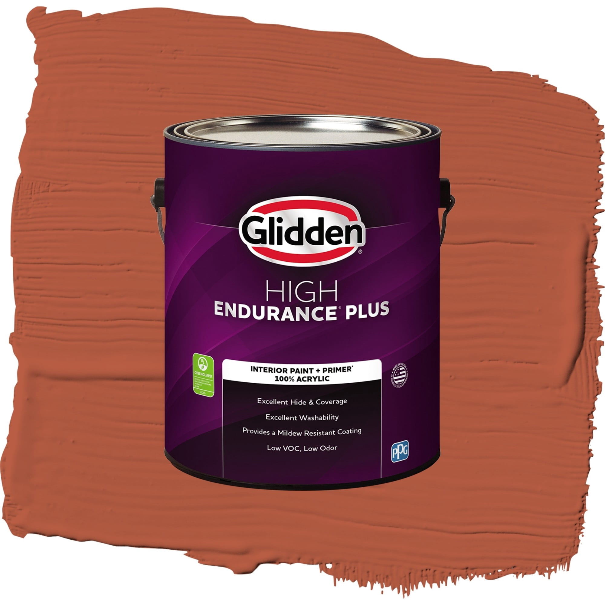 Glidden HEP Glowing Firelight / Orange, Flat Interior Paint with Primer, 1 Gallon