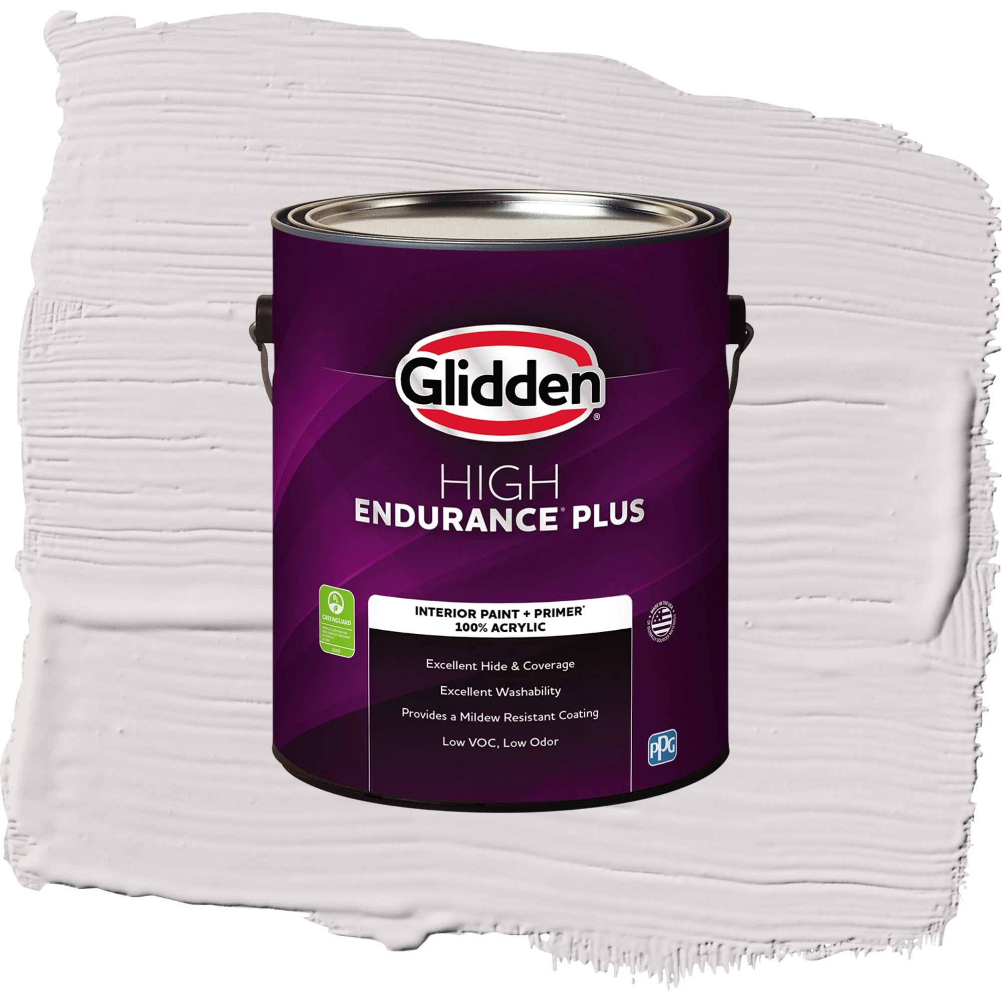 Glidden HEP Go To Gray / Grey, Eggshell Interior Paint with Primer, 1 Gallon