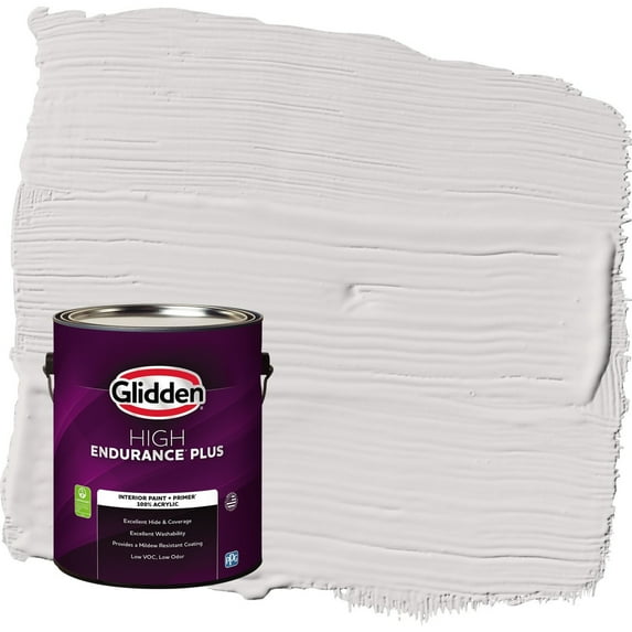 Glidden HEP Go To Gray / Grey Eggshell Interior Paint with Primer, 1 Gallon