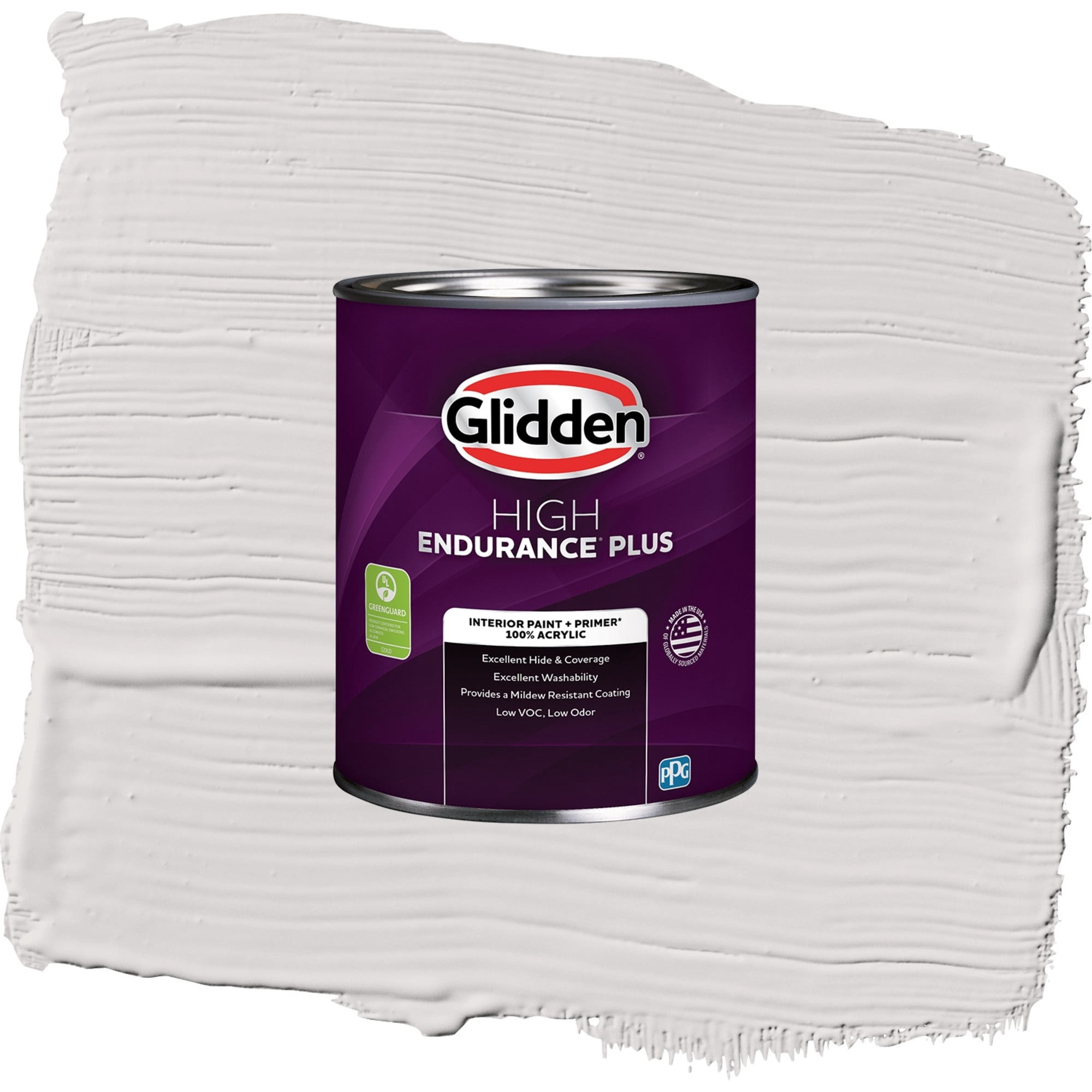 Glidden HEP Go To Gray / Grey, Eggshell Interior Paint with Primer, 1 Quart
