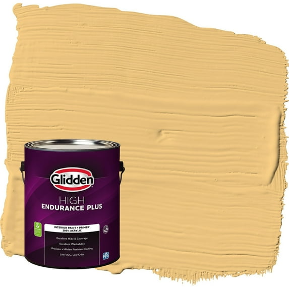 Glidden HEP Gold Buff / Yellow Eggshell Interior Paint with Primer, 1 Gallon