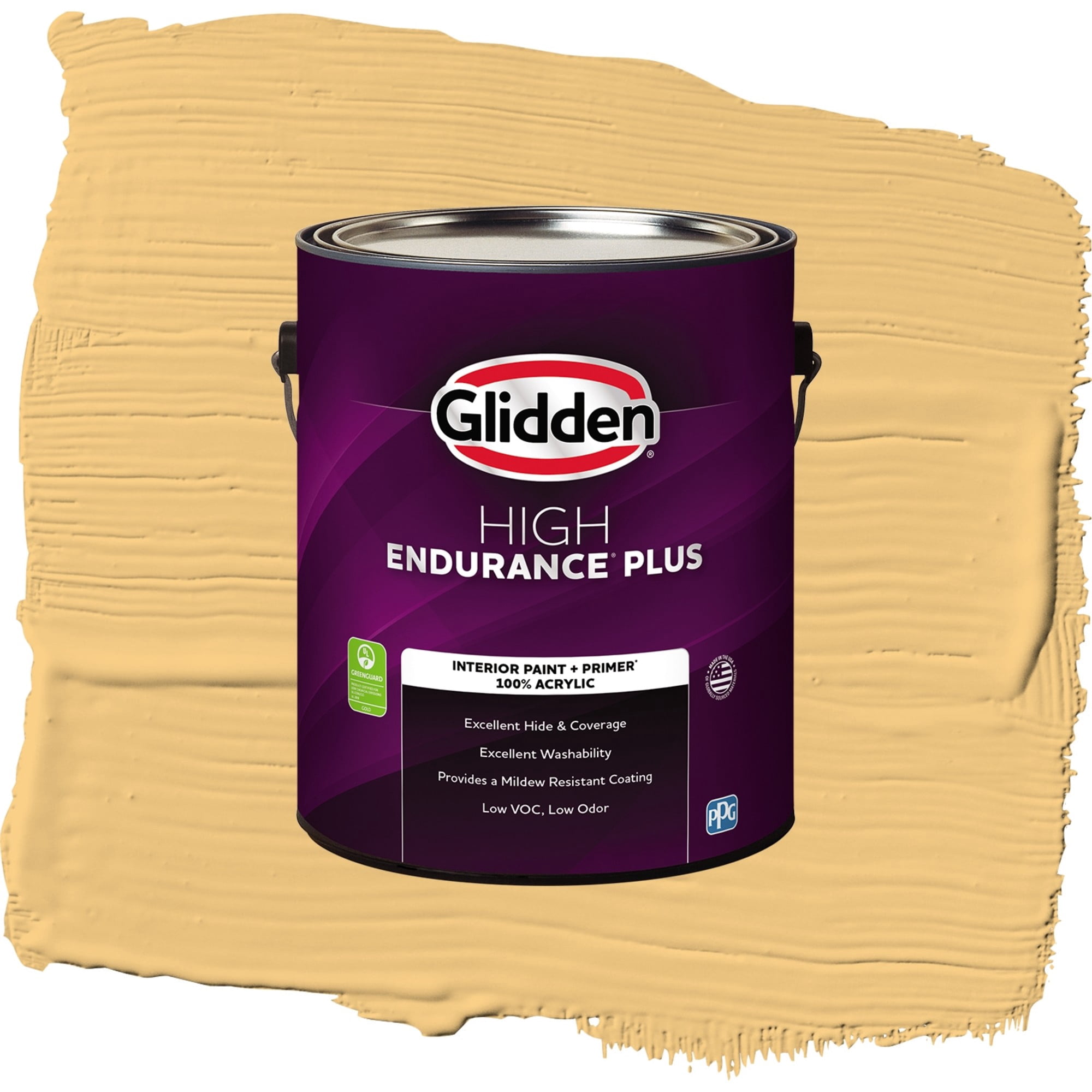 Glidden HEP Gold Buff / Yellow, Eggshell Interior Paint with Primer, 1 Gallon