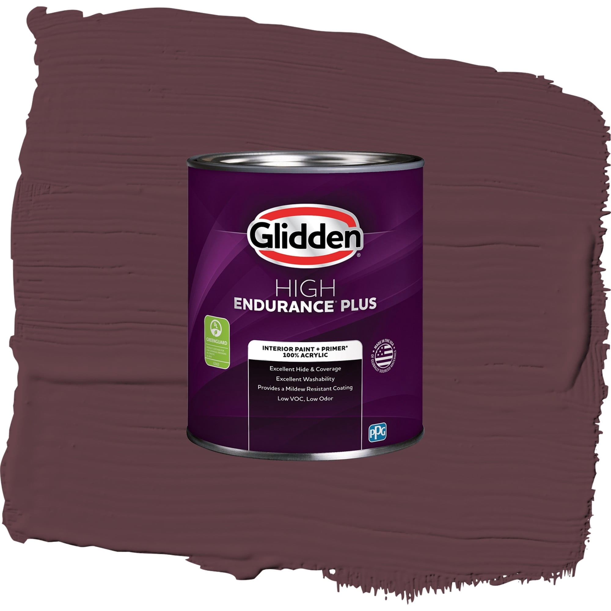 Glidden HEP Gooseberry / Purple, Flat Interior Paint with Primer, 1 Quart