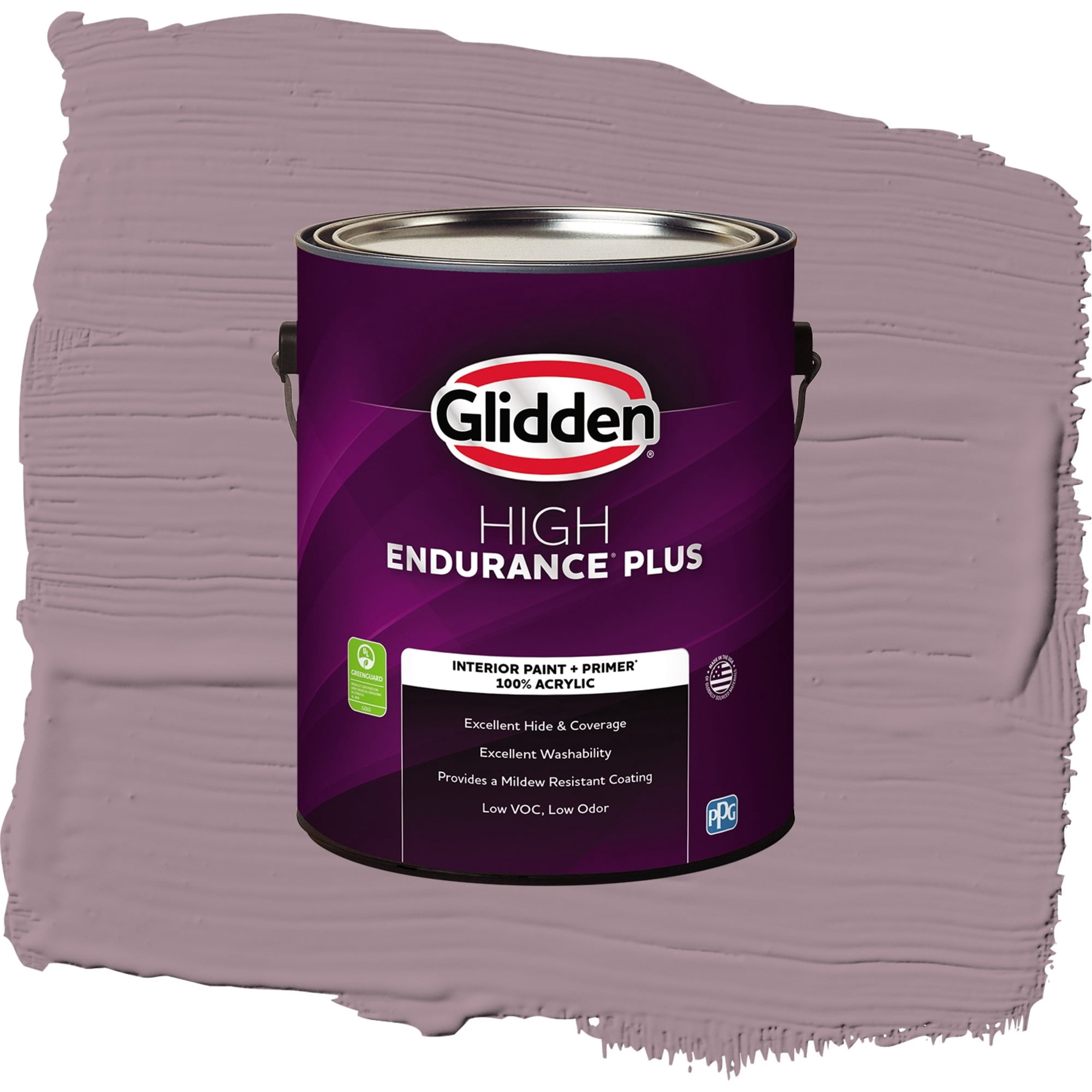 Glidden HEP Gothic Amethyst / Purple, Semi-Gloss Interior Paint with Primer, 1 Gallon