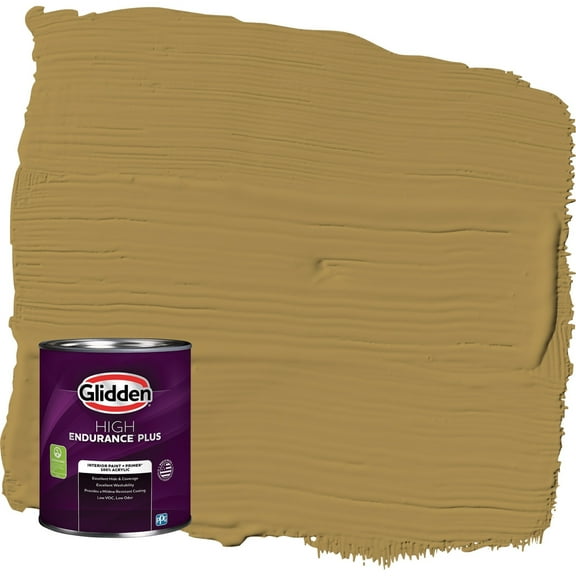 Glidden HEP Graceful Gazelle / Brown Eggshell Interior Paint with Primer, 1 Quart