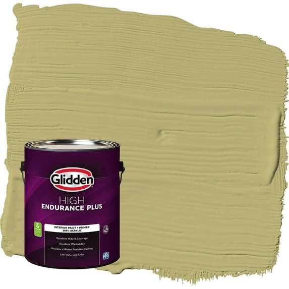 Glidden HEP Gracious Glow / Green Eggshell Interior Paint with Primer, 1 Gallon