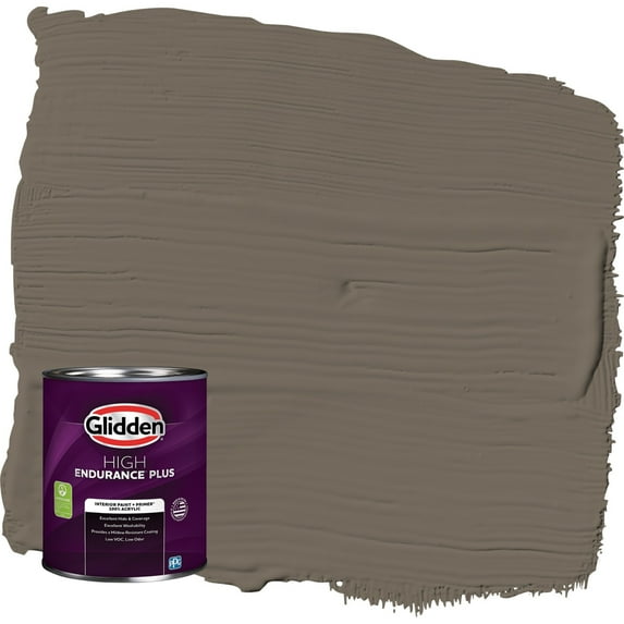 Glidden HEP Granite / Brown Flat Interior Paint with Primer, 1 Quart