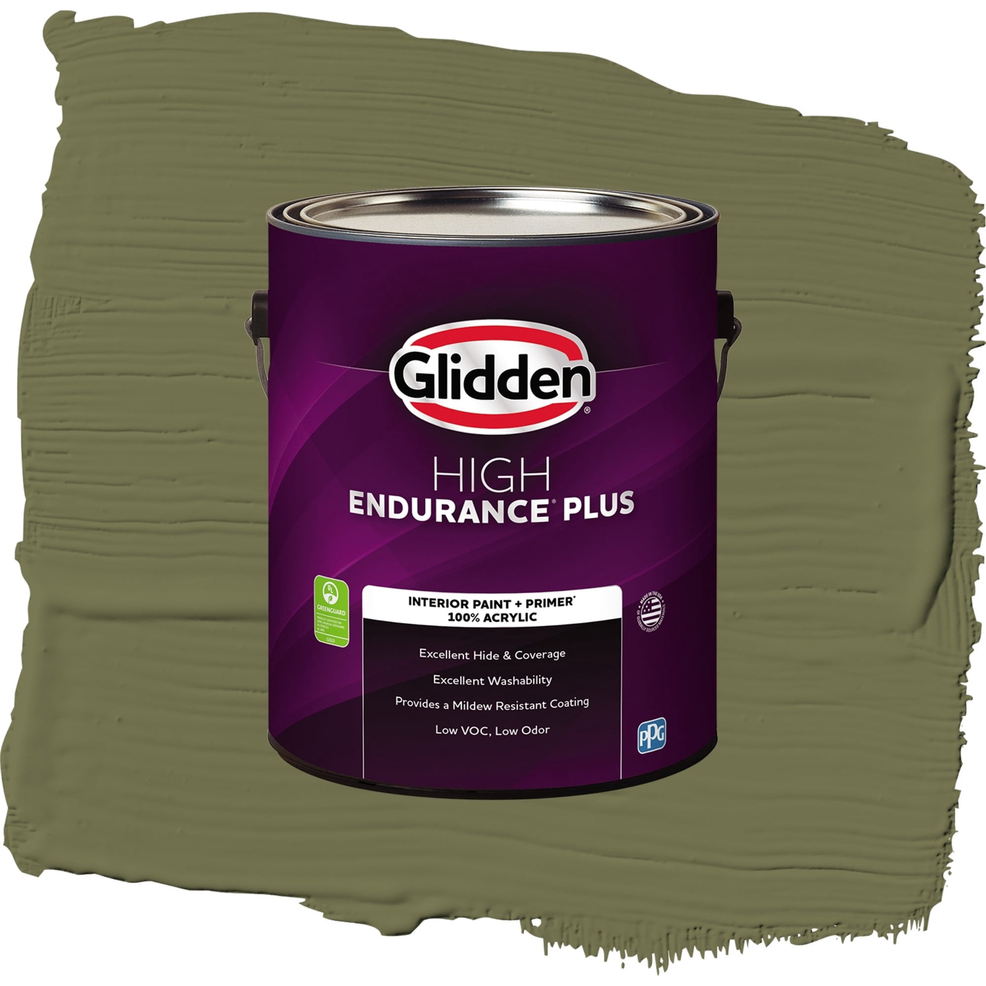 Glidden HEP Gratefully Grass / Green, Eggshell Interior Paint with Primer, 1 Gallon