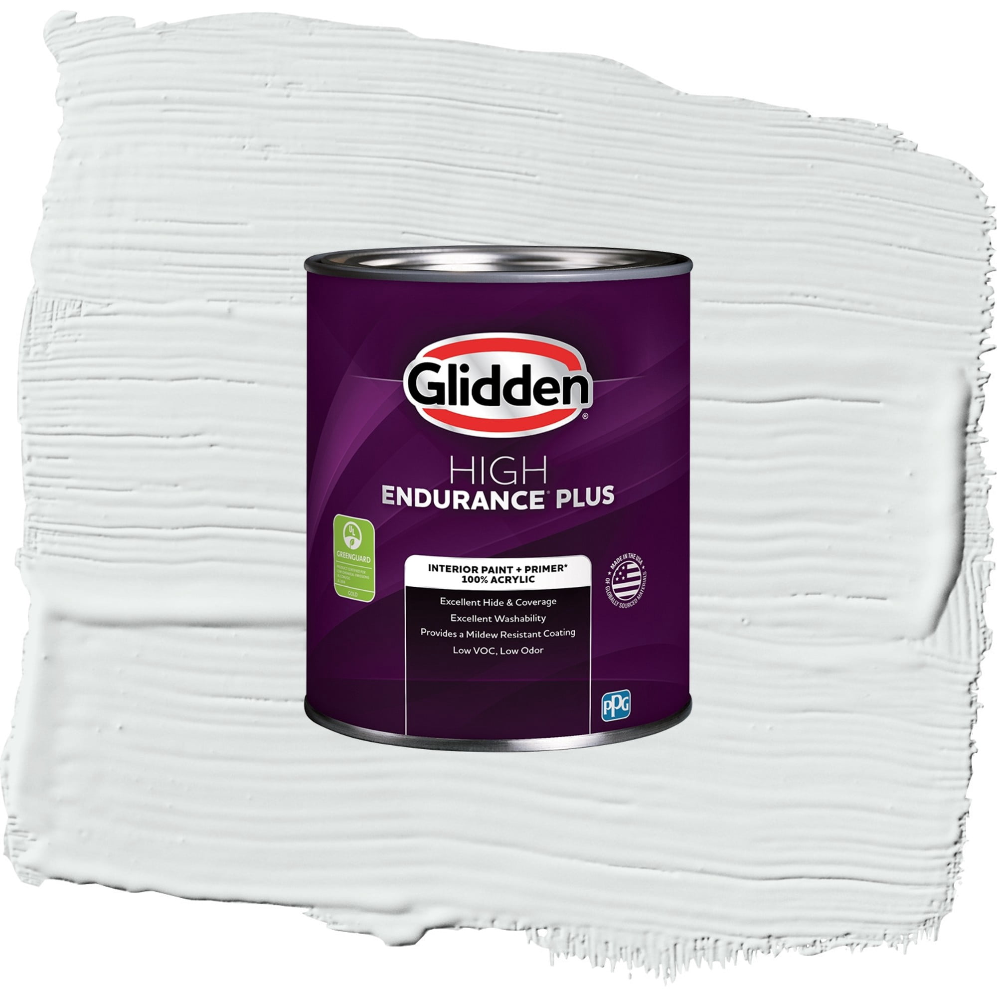 Glidden HEP Gray Glimpse / Grey, Eggshell Interior Paint with Primer, 1 Quart
