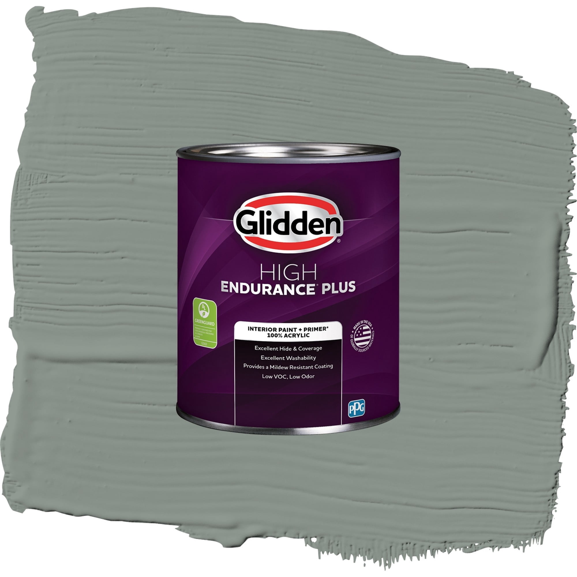 Glidden HEP Gray Heron / Grey, Eggshell Interior Paint with Primer, 1 Quart