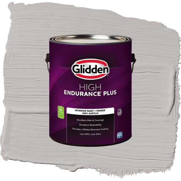 Glidden HEP Gray Shadows / Grey, Semi-Gloss Interior Paint with Primer, 1 Gallon