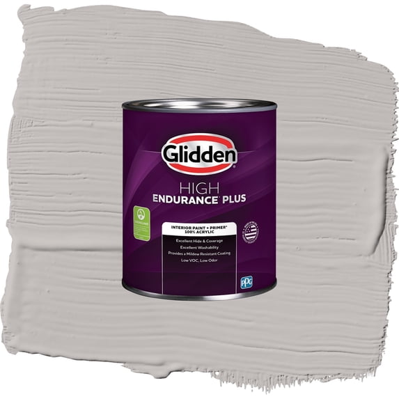 Glidden HEP Gray Shadows / Grey, Semi-Gloss Interior Paint with Primer, 1 Quart