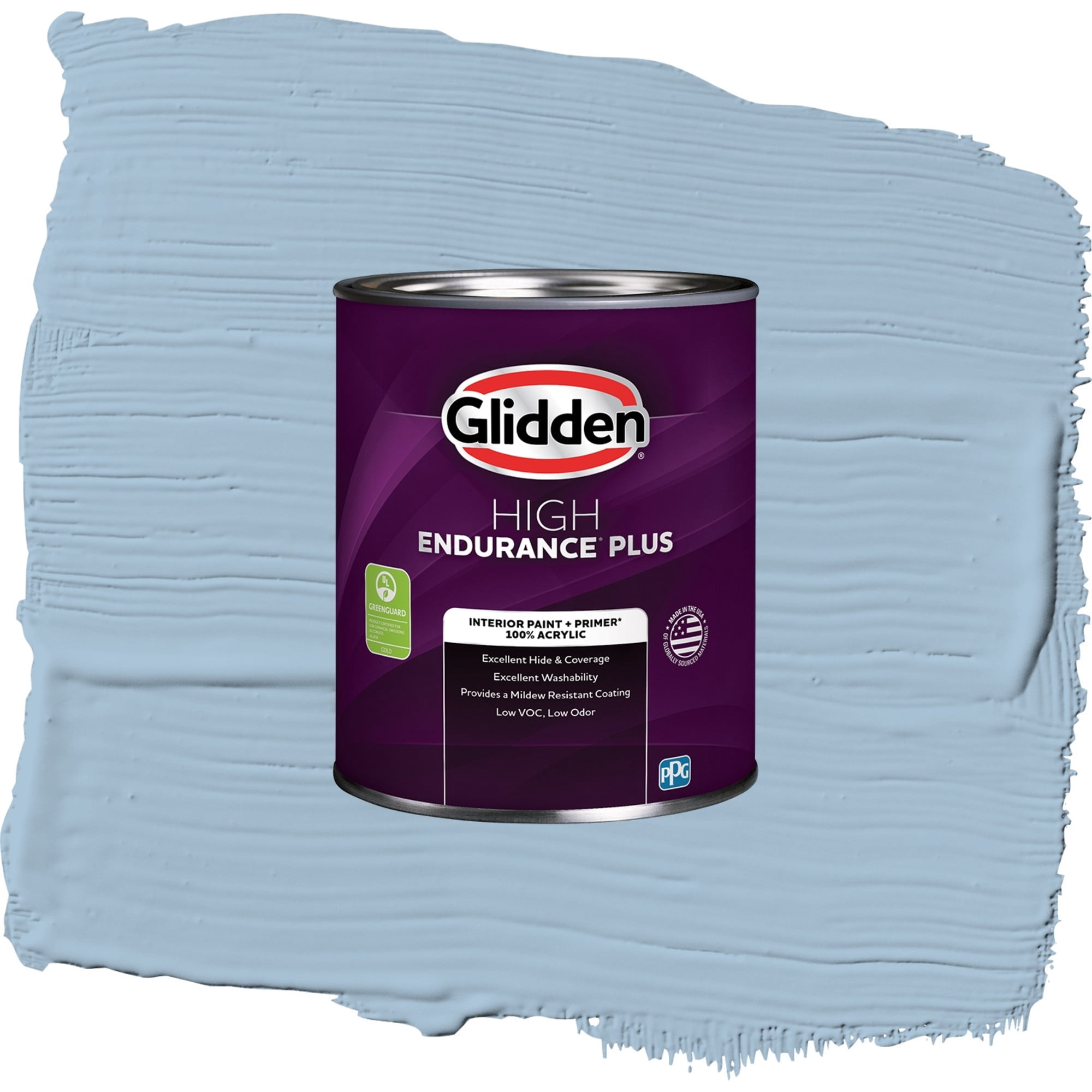 Glidden High Endurance Plus Heavenly Blue Flat Interior Paint and Primer, 1 Quart