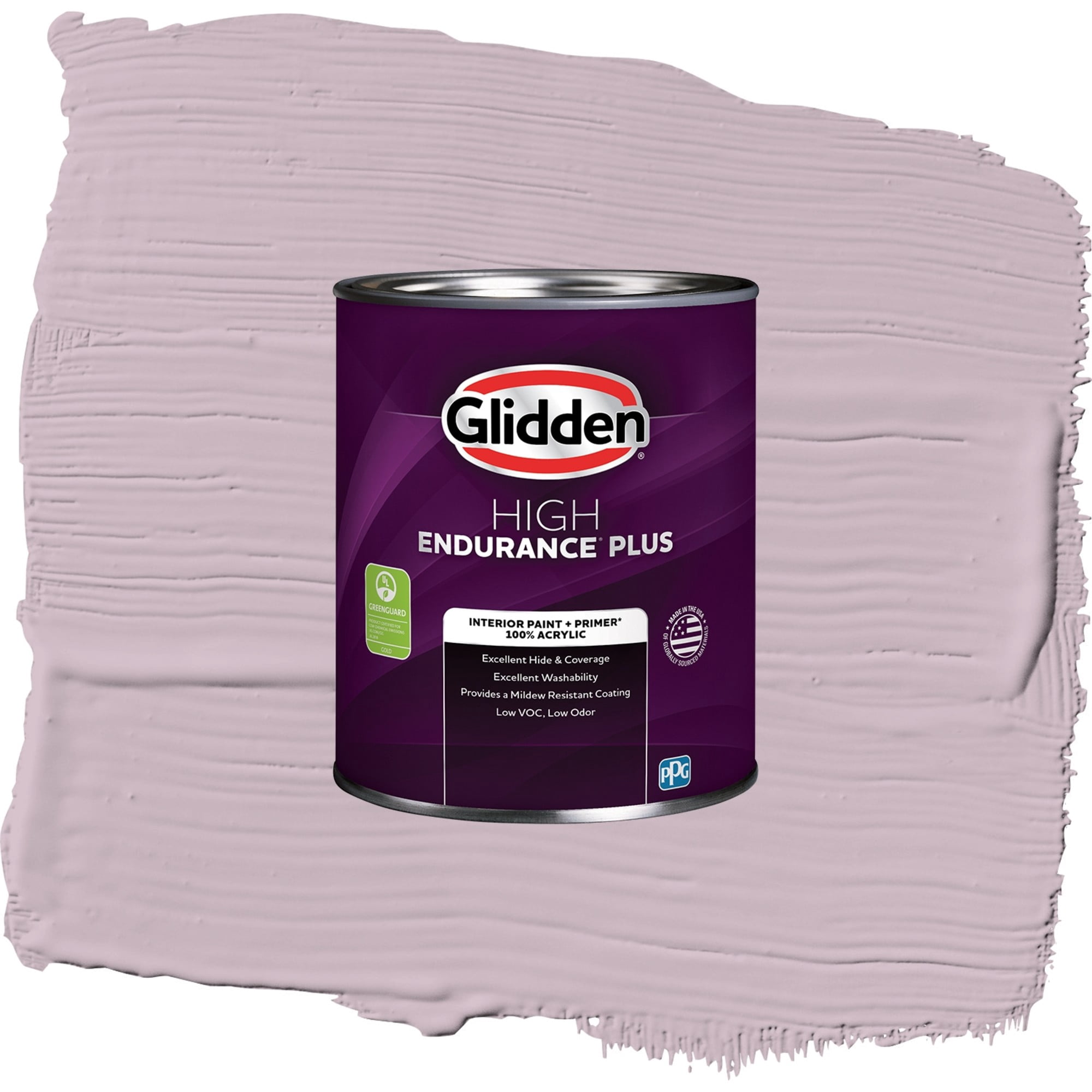 Glidden HEP High Society / Purple, Flat Interior Paint with Primer, 1 Quart