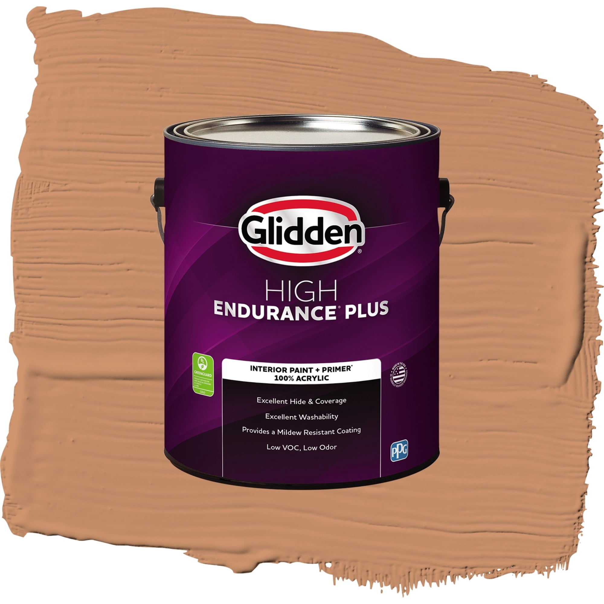 Glidden HEP Hitching Post / Orange, Semi-Gloss Interior Paint with Primer, 1 Gallon