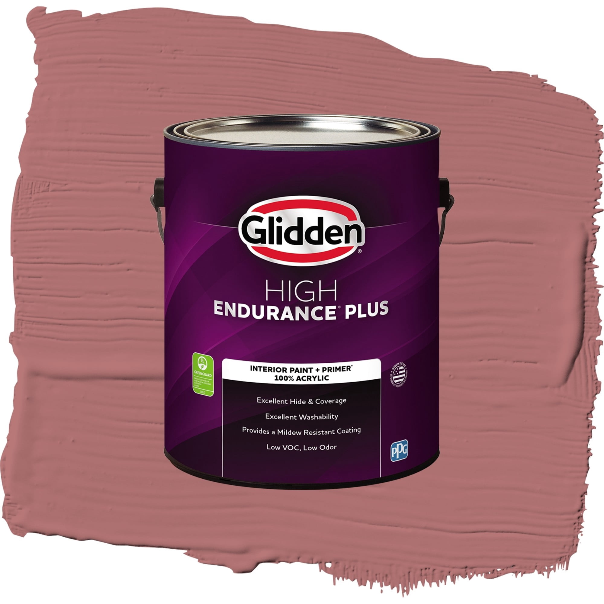 Glidden HEP Horizon Glow / Red, Flat Interior Paint with Primer, 1 Gallon