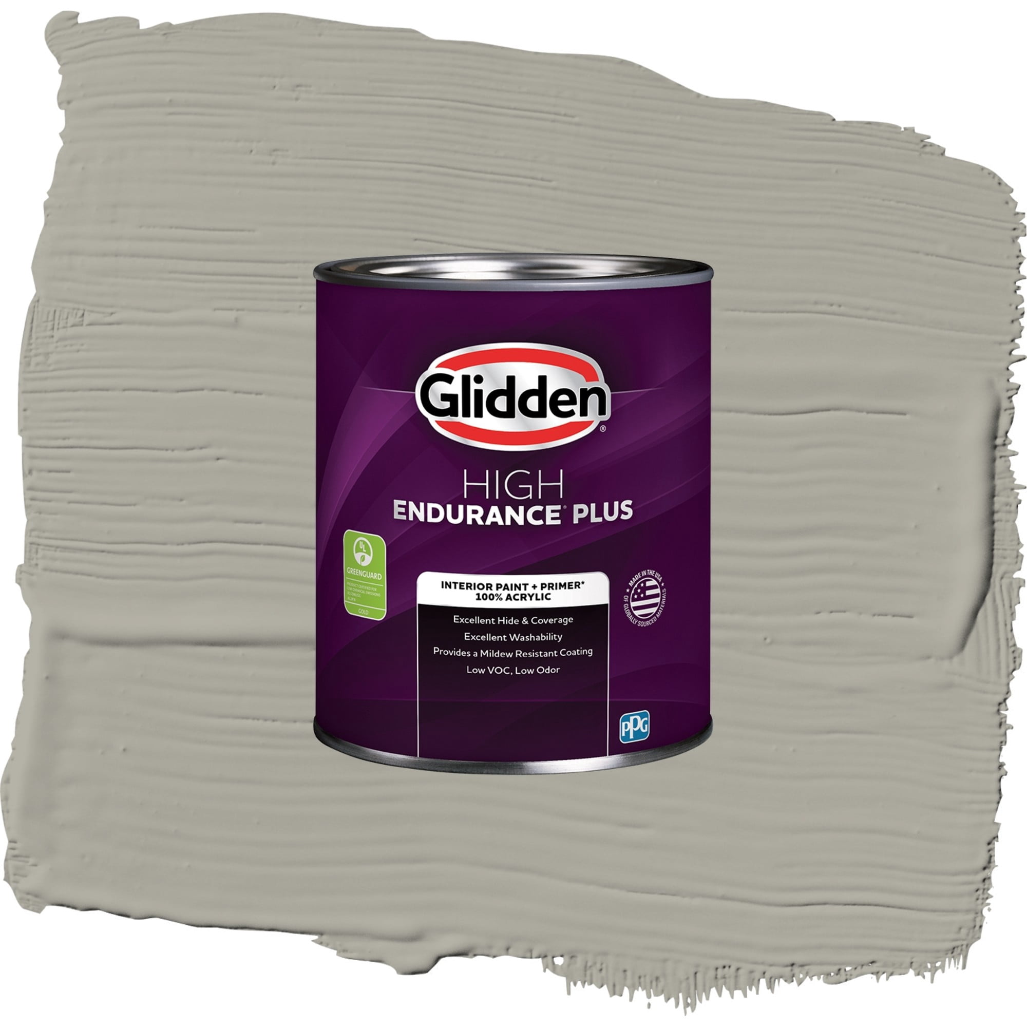 Glidden High Endurance Plus Hot Stone Eggshell Interior Paint and Primer, 1 Quart