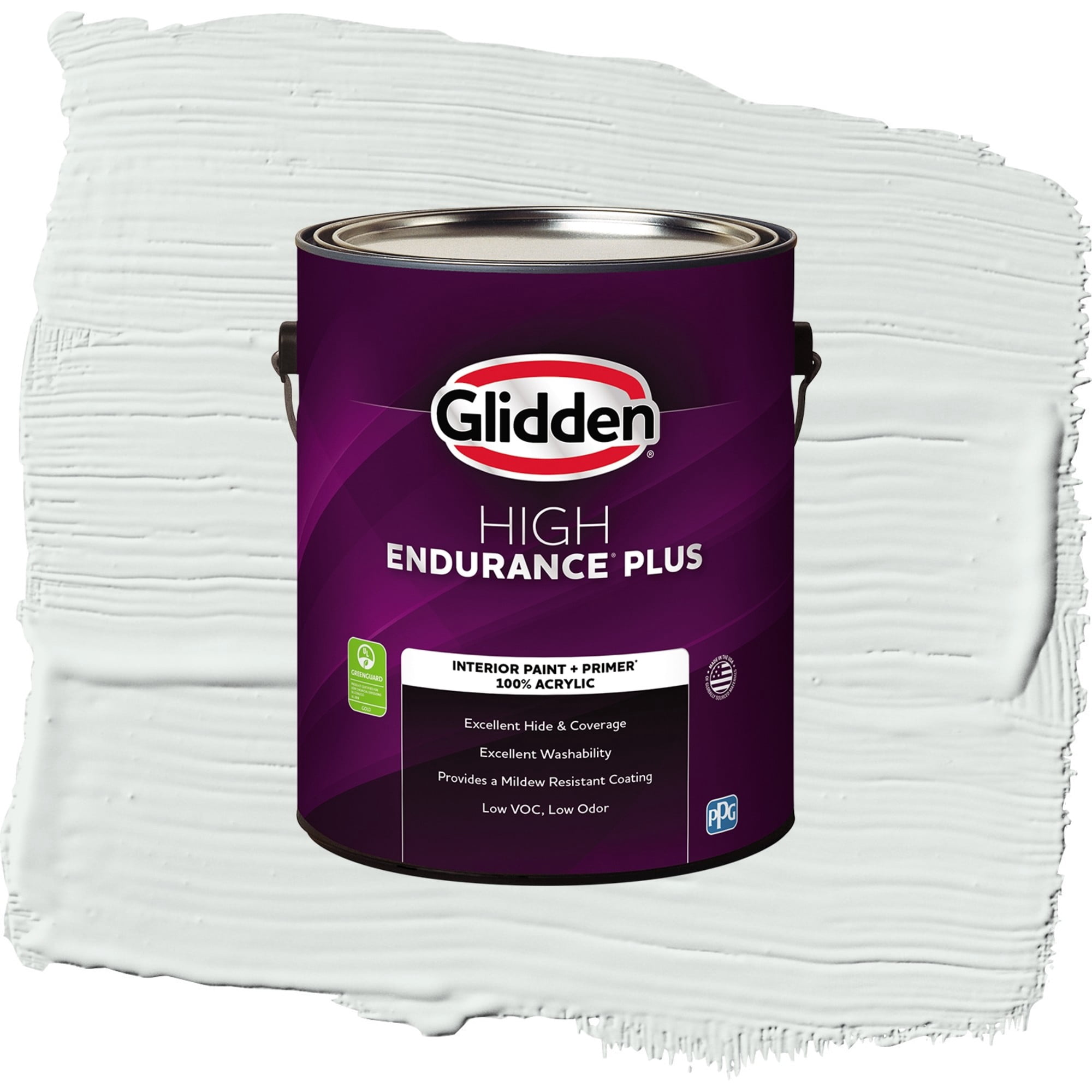 Glidden High Endurance Plus Icy Bay Flat Interior Paint and Primer, 1 Gallon