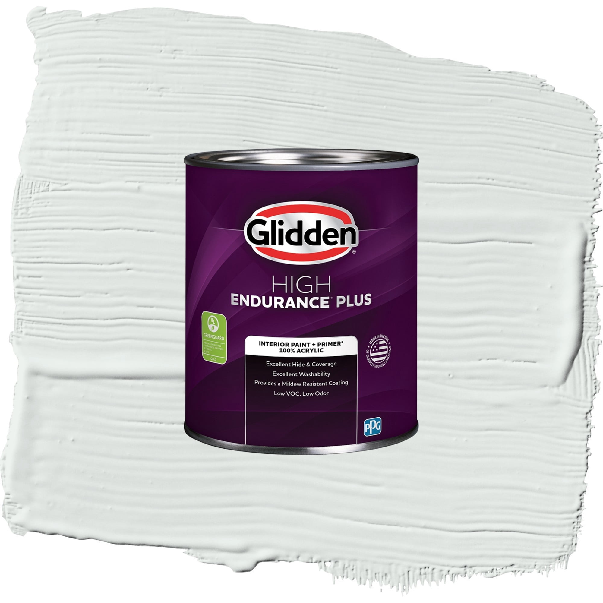 Glidden HEP Icy Bay / Off-White Flat Interior Paint with Primer, 1 Quart
