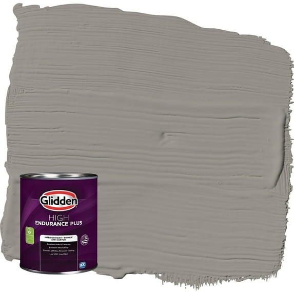 Glidden HEP Lazy Afternoon / Gray Flat Interior Paint with Primer, 1 Quart