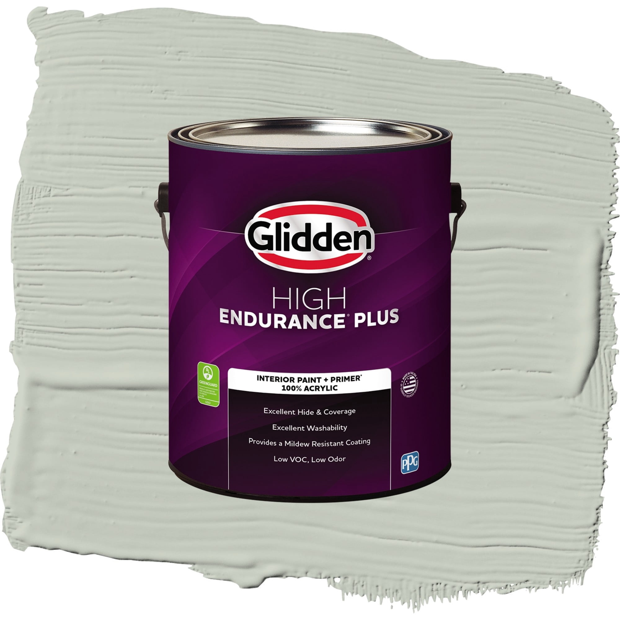 Glidden HEP Life Lesson / Green, Flat Interior Paint with Primer, 1 Gallon