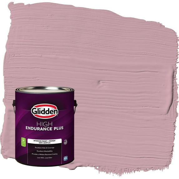 Glidden HEP Lighthearted Rose / Purple Eggshell Interior Paint with Primer, 1 Gallon