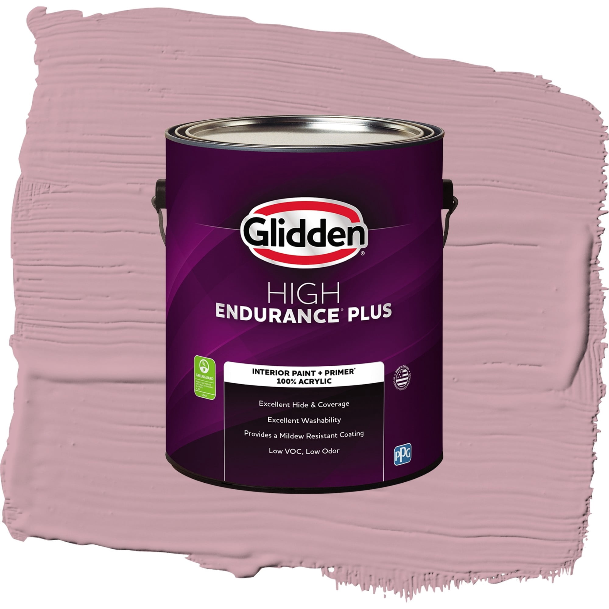 Glidden HEP Lighthearted Rose / Purple, Eggshell Interior Paint with Primer, 1 Gallon
