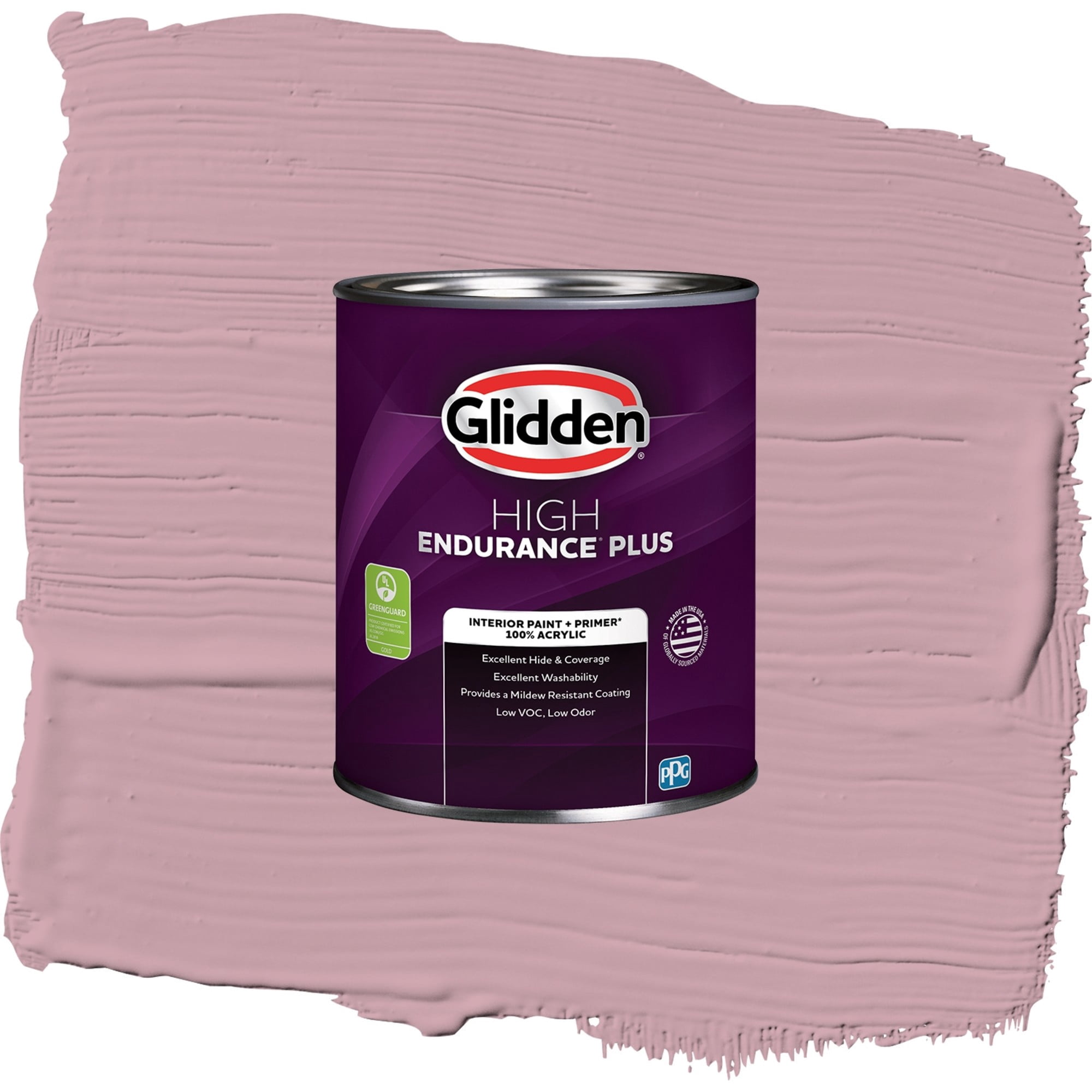 Glidden HEP Lighthearted Rose / Purple, Semi-Gloss Interior Paint with Primer, 1 Quart