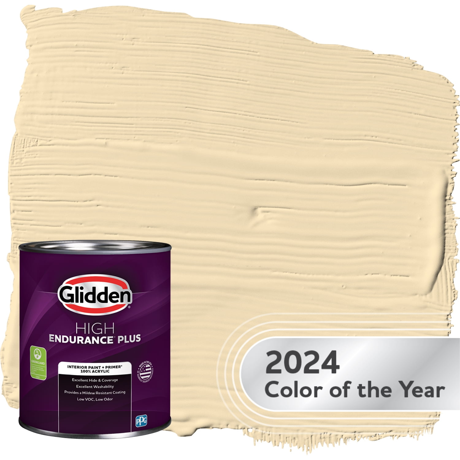 Glidden HEP Interior Paint + Primer Limitless / Yellow, Flat, 1 Quart