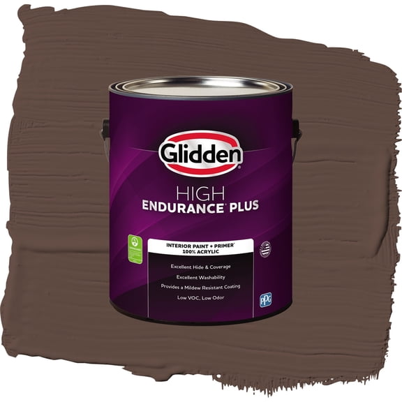 Glidden HEP Little Bear / Brown, Semi-Gloss Interior Paint with Primer, 1 Gallon
