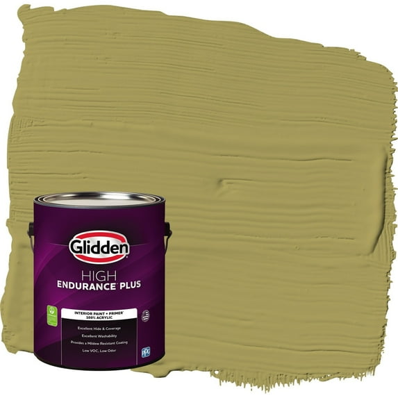 Glidden HEP Loveliest Leaves / Green Semi-Gloss Interior Paint with Primer, 1 Gallon