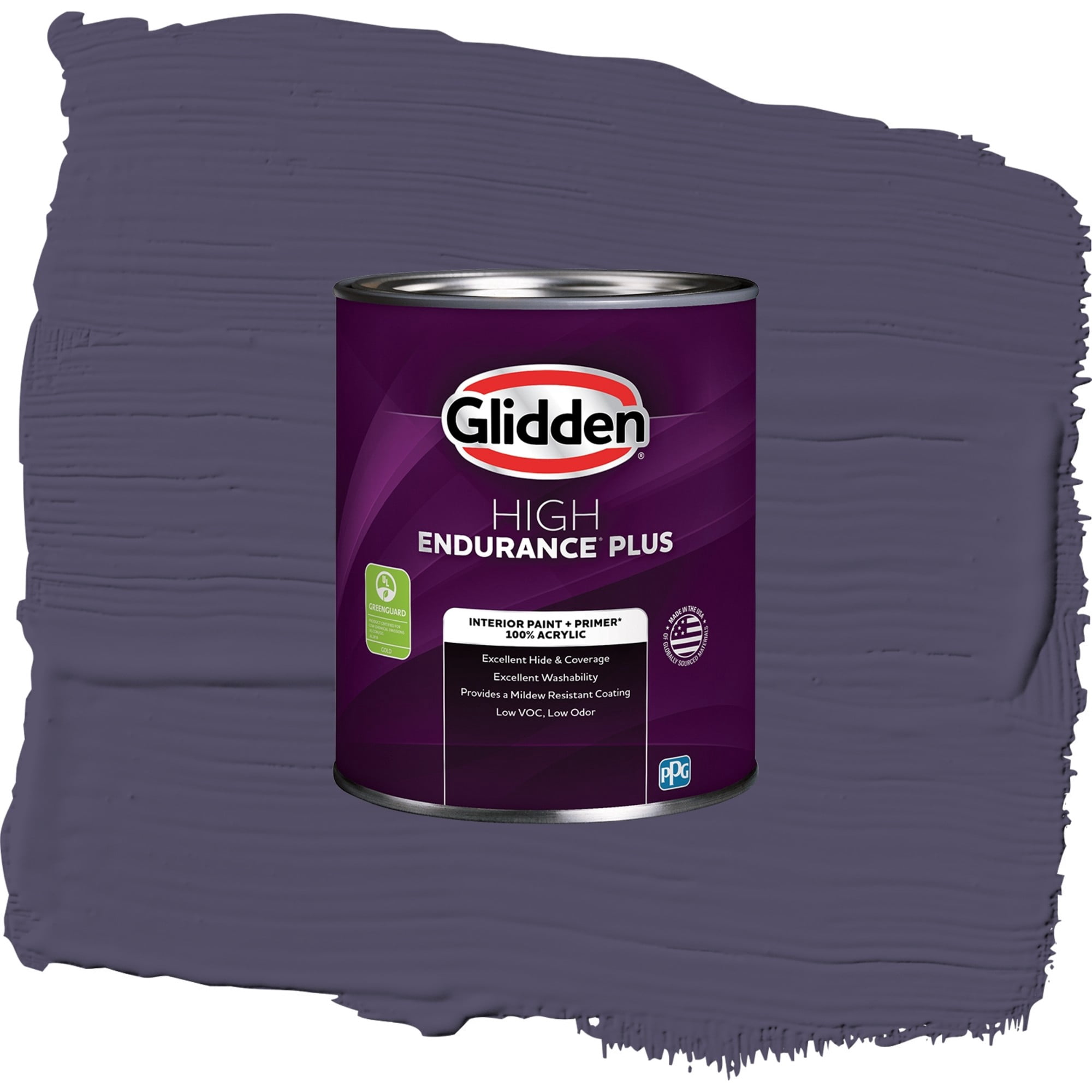 Glidden HEP Magic Spell / Purple, Flat Interior Paint with Primer, 1 Quart