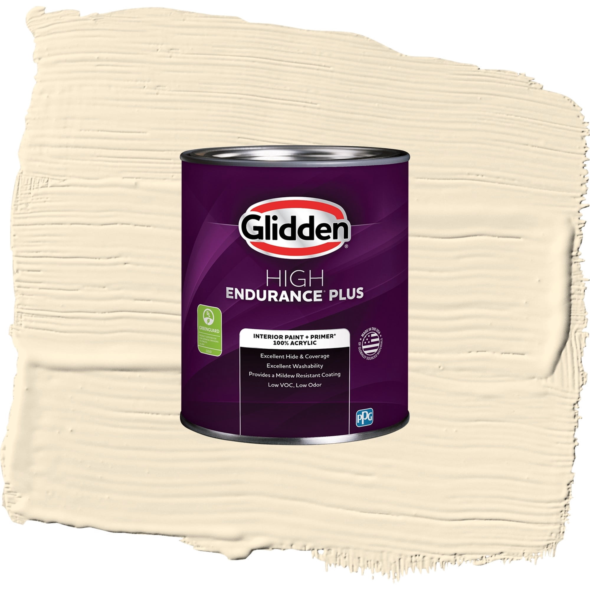 Glidden HEP Magnolia Blossom / Yellow, Flat Interior Paint with Primer, 1 Quart