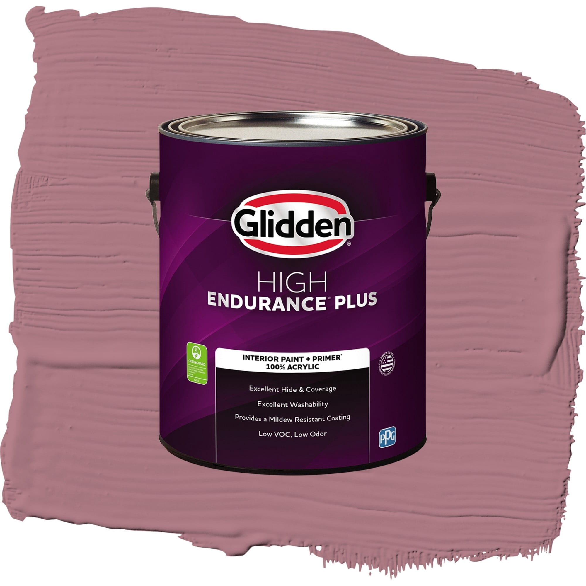 Glidden HEP Mauve Madness / Purple, Flat Interior Paint with Primer, 1 Gallon