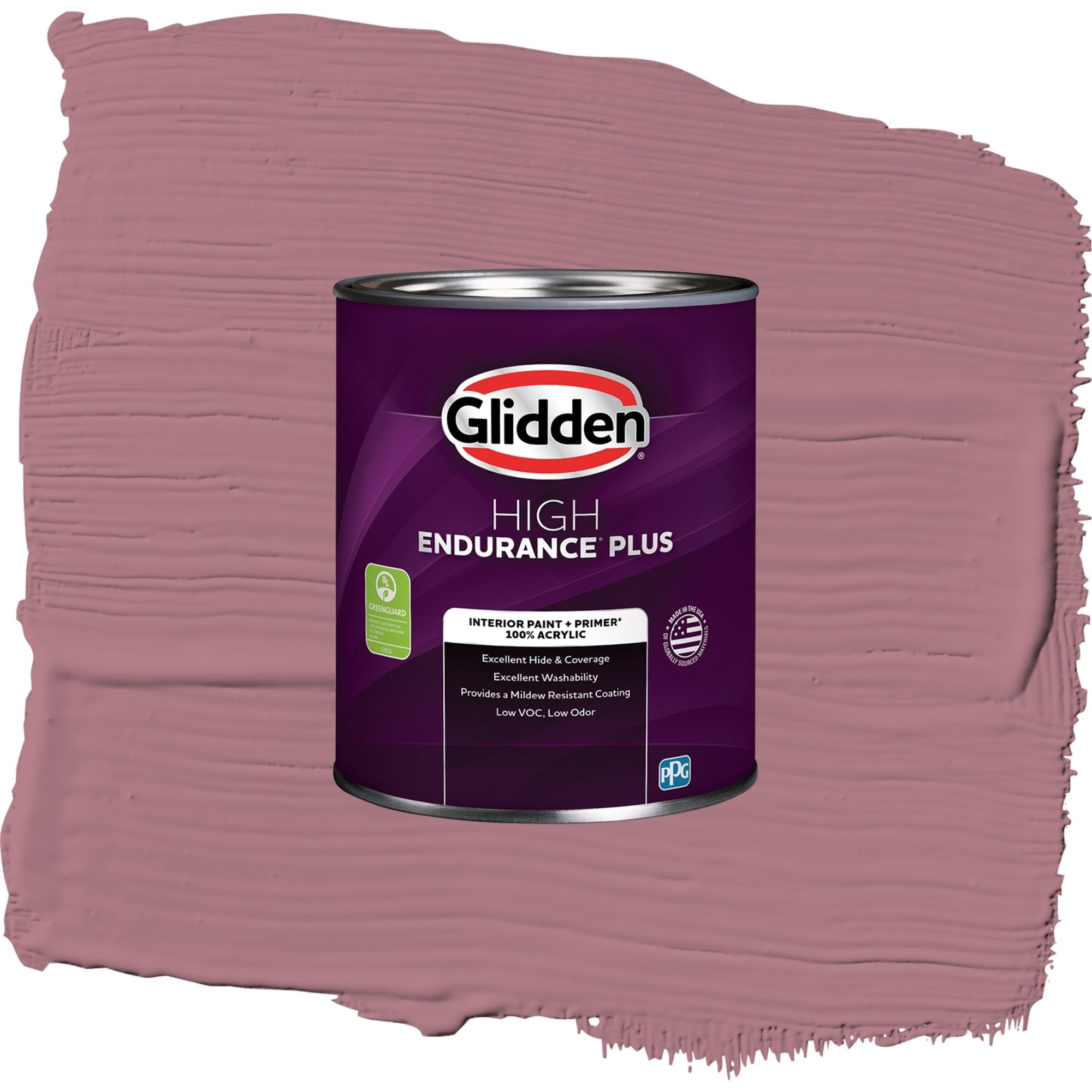 Glidden HEP Mauve Madness / Purple, Semi-Gloss Interior Paint with Primer, 1 Quart